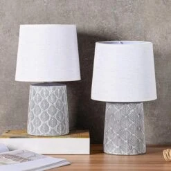 Schreibtischlampe BRUBAKER Grau, Leinenschrim, Steingut-Standfuß, 2 Stück 6 Schreibtischlampe BRUBAKER Grau, Leinenschrim, Steingut-Standfuß, 2 Stück -WENKO Shop 00b58a10f1a8f6618ceebc69ebfb7676abdbdb16 schreibtischlampe brubaker