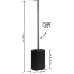 Bremermann WC-Bürste WC-Garnitur Barbena, Schwarz, Bürstenhalter Aus Edelstahl, Zur Wandmontage -WENKO Shop 09decb8b176f51f55ca07be43cd002b3ee9561c3 wc buerste bremermann wc garnitur barbena schwarz