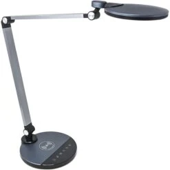 FeinTech Schreibtischlampe LTL00620 LED, Dimmbar, Qi-Ladegerät, Standfuß