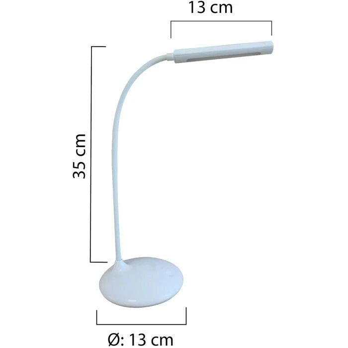 Unilux Schreibtischlampe Nelly LED, Dimmbar, Weiß, Mit Integriertem Akku, Standfuß 5 Unilux Schreibtischlampe Nelly LED, Dimmbar, Weiß, Mit Integriertem Akku, Standfuß – Bild 3