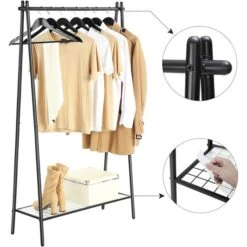 Songmics Garderobenständer HSR23BK, Mit Schuhablage, Metall, Schwarz 12 Songmics Garderobenständer HSR23BK, Mit Schuhablage, Metall, Schwarz -WENKO Shop 12176a9ee73689a157eea7174541f9cd5fbfec48 garderobenstaender songmics hsr23bk