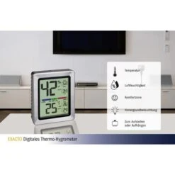 TFA Thermo-Hygrometer 30.5047.54 Exacto Digital, Für Innen, Edelstahlrahmen -WENKO Shop 1df49e69790b7caf279a1167c4e220a29b256c41 thermo hygrometer tfa 30.5047.54 exacto innen