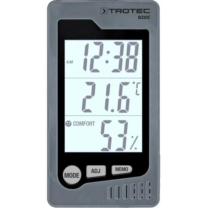 Trotec Thermo-Hygrometer BZ05 Digital, Für Innen, Mit Uhrzeit, Datum 3 Trotec Thermo-Hygrometer BZ05 Digital, Für Innen, Mit Uhrzeit, Datum