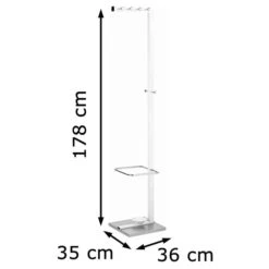Alco Garderobenständer 2877-10, Mit 10 Haken, Metall, Weiß -WENKO Shop 26857c43f51cf393a019e4a191f70b3fd9c9b1dd garderobenstaender alco 2877 10
