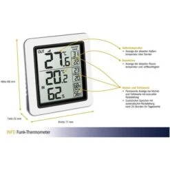 Alternative view of TFA Thermometer Info 30.3065.02 Innen/außen, Digital, Mit Hygrometer, Inkl. Funk-Sensor