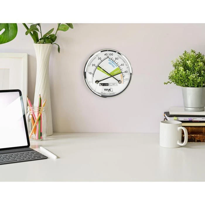 TFA Thermo-Hygrometer 45.2024 Analog, Verchromt 4 TFA Thermo-Hygrometer 45.2024 Analog, Verchromt – Bild 2