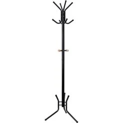 Songmics Garderobenständer RCR17B, Mit 12 Haken, Metall, Schwarz