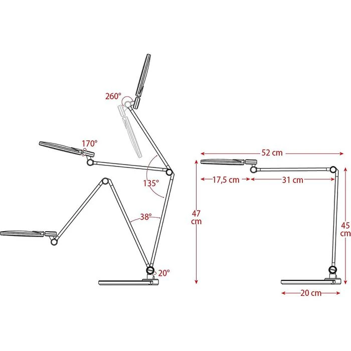 FeinTech Schreibtischlampe LTL00620 LED, Dimmbar, Qi-Ladegerät, Standfuß 7 FeinTech Schreibtischlampe LTL00620 LED, Dimmbar, Qi-Ladegerät, Standfuß – Bild 5