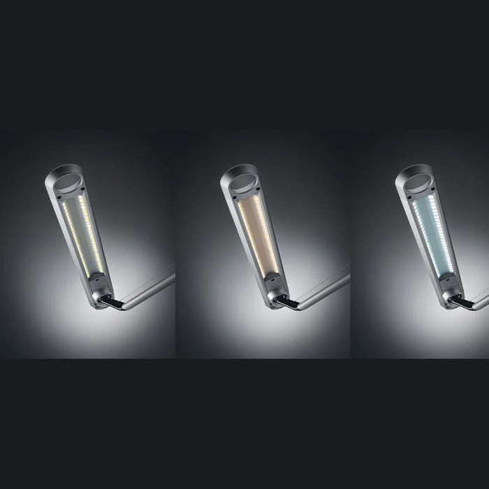 Hansa Schreibtischlampe LED Smart Silber, Dimmbar, USB, QI-Ladegerät, Mit Standfuß 5 Hansa Schreibtischlampe LED Smart Silber, Dimmbar, USB, QI-Ladegerät, Mit Standfuß – Bild 3