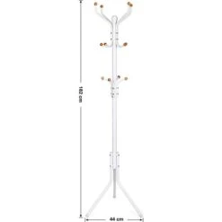 Songmics Garderobenständer RCR19W, Mit 12 Haken, Metall, Weiß -WENKO Shop 44952a19d7caadae355366e878e6bcb006eec138 garderobenstaender songmics rcr19w