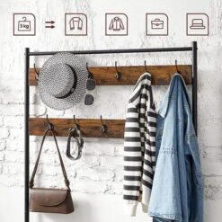 Vasagle Garderobenständer HSR410B01, Vintage, Mit 22 Haken, Metall / Holz, Schwarz / Braun 13 Vasagle Garderobenständer HSR410B01, Vintage, Mit 22 Haken, Metall / Holz, Schwarz / Braun -WENKO Shop 46133264cb47c735451a1a0458862f2bc2706a90 garderobenstaender vasagle hsr410b01 vintage