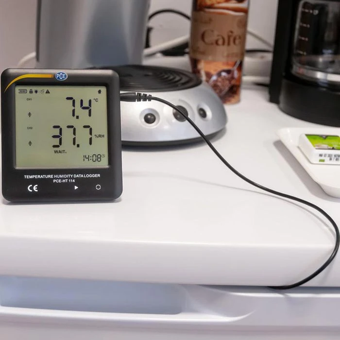 PCE Thermo-Hygrometer HT 114, Innen/außen, Digital, Mit Kabelfühler, Datenlogger 6 PCE Thermo-Hygrometer HT 114, Innen/außen, Digital, Mit Kabelfühler, Datenlogger – Bild 4