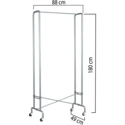 Unilux Garderobenständer Foldy, 400050665, Mit Rollen, Faltbar, Metall, Silber -WENKO Shop 4c6f5653769fb743e1e8504006986f86db8ac8ef garderobenstaender unilux foldy 400050665