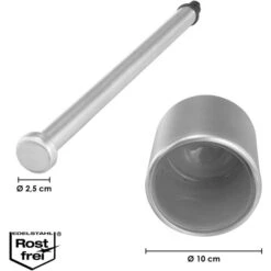 Bremermann WC-Bürste WC-Garnitur, Silber, Bürstenhalter Aus Edelstahl, Inkl. 3 Ersatzköpfe -WENKO Shop 4d3e089cc60943a5d33a85aebefbd0ddbb9837d8 wc buerste bremermann wc garnitur silber