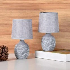 Schreibtischlampe BRUBAKER Grau, Leinen-Schirm, Steingut-Standfuß, 2 Stück 7 Schreibtischlampe BRUBAKER Grau, Leinen-Schirm, Steingut-Standfuß, 2 Stück -WENKO Shop 5a05328cdafe5f1756dc15e3fc709b5aa1b4f82f schreibtischlampe brubaker