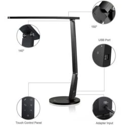 TaoTronics Schreibtischlampe TT-DL10 LED, Dimmbar, Schwarz, USB, Mit Standfuß 9 TaoTronics Schreibtischlampe TT-DL10 LED, Dimmbar, Schwarz, USB, Mit Standfuß -WENKO Shop 5b940862dd55f6d2c4cc510e3d6fde77d2836d7b schreibtischlampe taotronics tt dl10 led