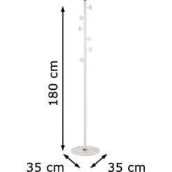 Haku-Möbel Garderobenständer 19385, Mit 6 Haken, Metall, Weiß -WENKO Shop 5e90ad11e3149db264a650516684c30fb7e4ef16 garderobenstaender haku moebel 19385