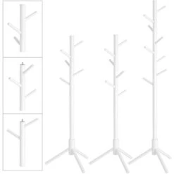 Vasagle Garderobenständer RCR04WT, Mit 8 Haken, Holz, Weiß -WENKO Shop 64b7a1c6cedff170726abf591e19c94d068e2393 garderobenstaender vasagle rcr04wt