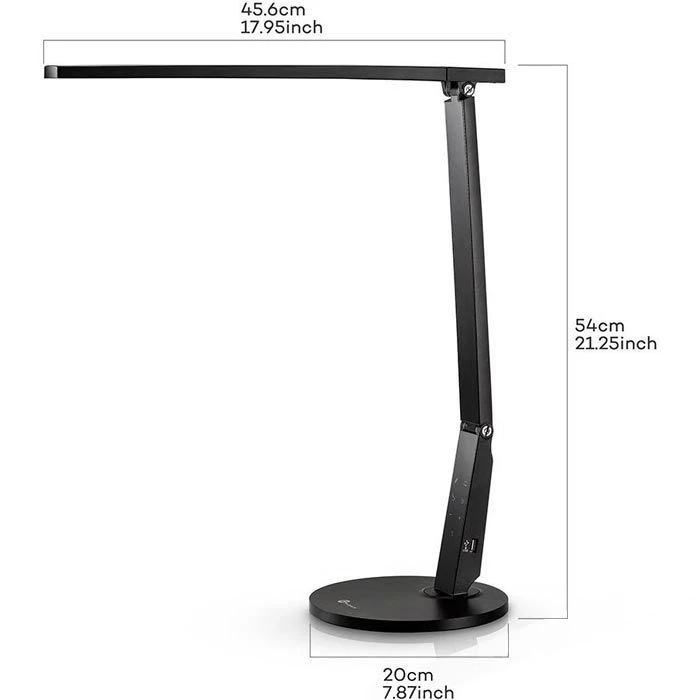 TaoTronics Schreibtischlampe TT-DL10 LED, Dimmbar, Schwarz, USB, Mit Standfuß 6 TaoTronics Schreibtischlampe TT-DL10 LED, Dimmbar, Schwarz, USB, Mit Standfuß – Bild 4
