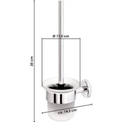 Bremermann WC-Bürste WC-Garnitur Lucente, Weiß, Bürstenhalter Aus Glas, Zur Wandmontage -WENKO Shop 658717e064007ccab6f78ebc52ee1051af4a19e2 wc buerste bremermann wc garnitur lucente weiss
