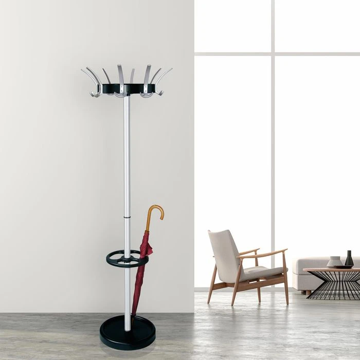 Kerkmann Garderobenständer Public Classic, 6277, Mit 24 Haken, Metall, Silber / Schwarz 4 Kerkmann Garderobenständer Public Classic, 6277, Mit 24 Haken, Metall, Silber / Schwarz – Bild 2