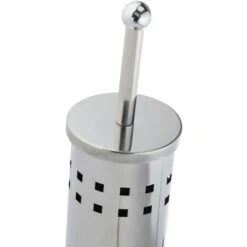 Relaxdays WC-Bürste Rund, Silber, Bürstenhalter Aus Edelstahl -WENKO Shop 721e6ed5db1efbed8baf39e4d95046ec672f4f30 wc buerste relaxdays rund silber