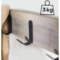 Vasagle Garderobenständer HSR41MB, Mit 9 Haken, Metall / Holz, Schwarz / Graubraun -WENKO Shop 725178fdfbb233b524721fa5fe5a485f1c956357 garderobenstaender vasagle hsr41mb