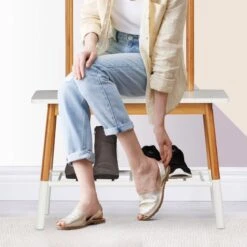 Relaxdays Garderobenständer 10027500, Mit Ablage & 5 Haken, Bambus, Natur / Weiß -WENKO Shop 79b743f3da61e0fed46e8b0054707c29afbb72e1 garderobenstaender relaxdays 10027500