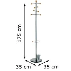 Alco Garderobenständer 2807, Mit 8 Haken, Metall, Silber -WENKO Shop 7f9fc1983b719e22faf732df5d332af8e8e7b6cb garderobenstaender alco 2807