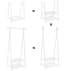 Songmics Garderobenständer HSR05W, Mit Schuhablage, Metall, Weiß 16 Songmics Garderobenständer HSR05W, Mit Schuhablage, Metall, Weiß -WENKO Shop 85c0adf2ead51429fcd35458ee8e49fc3164c7d1 garderobenstaender songmics hsr05w