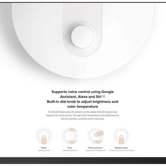 Xiaomi Schreibtischlampe Mi LED Desk Lamp 1S, Dimmbar, Weiß, Mit Standfuß, App-steuerbar 6 Xiaomi Schreibtischlampe Mi LED Desk Lamp 1S, Dimmbar, Weiß, Mit Standfuß, App-steuerbar – Bild 4