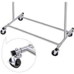 Songmics Garderobenständer HSR13S, Bis 90 Kg, Mit Rollen, Ausziehbar, Metall, Silber -WENKO Shop 8ea5c0636e52ea5d6eab739377729280c162d6a7 garderobenstaender songmics hsr13s bis 90 kg