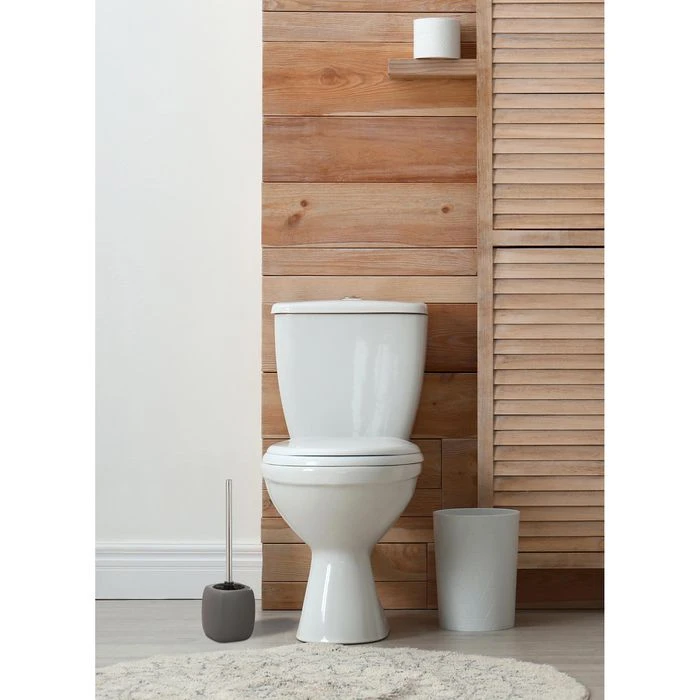 Wenko WC-Bürste Faro Grey, Grau, Bürstenhalter Aus Keramik 4 Wenko WC-Bürste Faro Grey, Grau, Bürstenhalter Aus Keramik – Bild 2