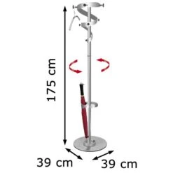 Kerkmann Garderobenständer Ohio, 6051, Mit 9 Haken, Metall, Alusilber -WENKO Shop 908ed274f6c0b926f744f84117fea83d24967ae9 garderobenstaender kerkmann ohio 6051