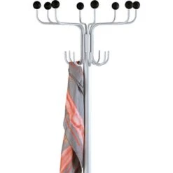 Kerkmann Garderobenständer Rondo, 6082, Mit 16 Haken, Metall, Alusilber / Schwarz -WENKO Shop 962e1c7c54143581403388437658544d82eb422c garderobenstaender kerkmann rondo 6082