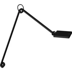 Waldmann Schreibtischlampe PARA.MI FTL 108 R LED, Dimmbar, Schwarz, Doppelgelenkarm, Rechteckig
