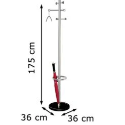 Kerkmann Garderobenständer Easy, 6114, Mit 6 Haken, Edelstahl, Silber -WENKO Shop a49c55a65e4fc7ab985ff5cc64b11e7376d7624b garderobenstaender kerkmann easy 6114
