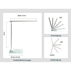 Unilux Schreibtischlampe Popy LED, Dimmbar, Weiß, Mit Standfuß -WENKO Shop a712a7386a76826c882e738f8a423f4e08c8dfa3 schreibtischlampe unilux popy led