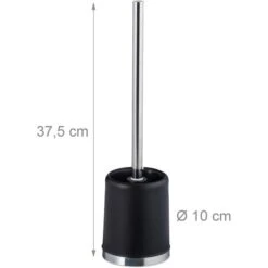 Relaxdays WC-Bürste Rund, Schwarz, Bürstenhalter Aus Kunststoff -WENKO Shop ad479b55032d448796cf78c532f6d3a277703e7c wc buerste relaxdays rund schwarz