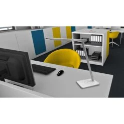 Unilux Schreibtischlampe Jazz LED, Dimmbar, USBm, QI-Ladegerät, Mit Standfuß -WENKO Shop b6e1a9041f11724b0d79cee511a81cf25298ebfe schreibtischlampe unilux jazz led