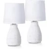 Schreibtischlampe BRUBAKER Weiß, Steingut-Standfuß, 2 Stück -WENKO Shop b895d374250139cca3a20bf47fa9b94c2fe3528f schreibtischlampe brubaker
