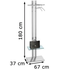Kerkmann Garderobenständer G8, 6222, Mit 4 Haken, Metall, Alusilber -WENKO Shop bc998d28a4de83f56285dad4af536d1f70c17632 garderobenstaender kerkmann g8 6222