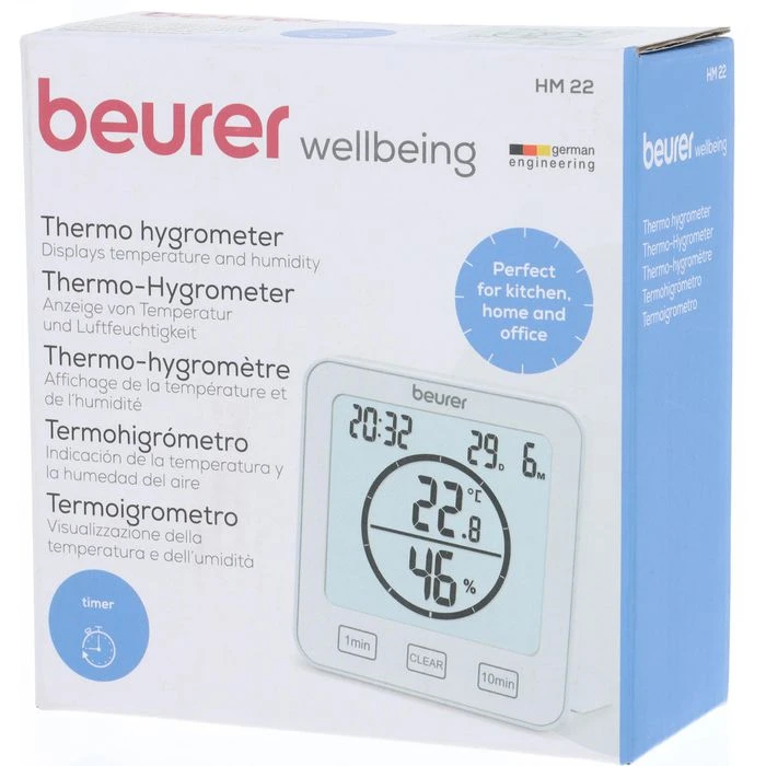 Beurer Thermo-Hygrometer HM 22 67804 Innen, Digital, Timer 8 Beurer Thermo-Hygrometer HM 22 67804 Innen, Digital, Timer – Bild 6