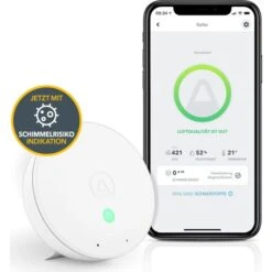 Airthings Thermo-Hygrometer Wave Mini, VOC, App-fähig, Bluetooth -WENKO Shop c213e3c85a49df84fa8208d89140820d2ef13766 thermo hygrometer airthings wave mini