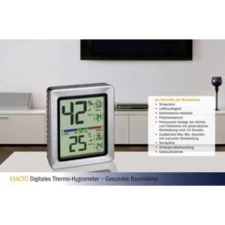 TFA Thermo-Hygrometer 30.5047.54 Exacto Digital, Für Innen, Edelstahlrahmen -WENKO Shop c99a552a5259cb6e7771747e12e350a1c52481bd thermo hygrometer tfa 30.5047.54 exacto innen