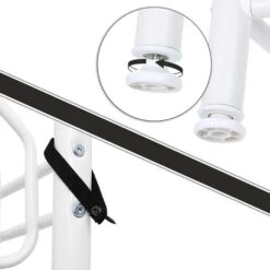 Songmics Garderobenständer HSR04W, Mit 18 Haken, Metall, Weiß -WENKO Shop c9bd39f9550d2c00287c8d86b52936b3fc5936a1 garderobenstaender songmics hsr04w