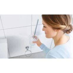 Tesa WC-Bürste Loxx, Weiß / Chrom, Bürstenhalter Aus Glas, Zur Wandmontage -WENKO Shop cd7aec28f3eb1ac3c9d979d895d8c66312e0abe6 wc buerste tesa loxx weiss chrom