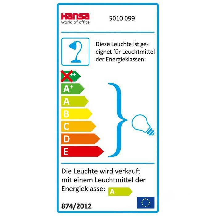 Hansa Schreibtischlampe Ecostar, Standfuß, Tischklemme, Silber 4 Hansa Schreibtischlampe Ecostar, Standfuß, Tischklemme, Silber – Bild 2