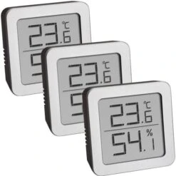 TFA Thermometer 95.2019.54 Innen, Digital, Mit Hygrometer, 3 Stück