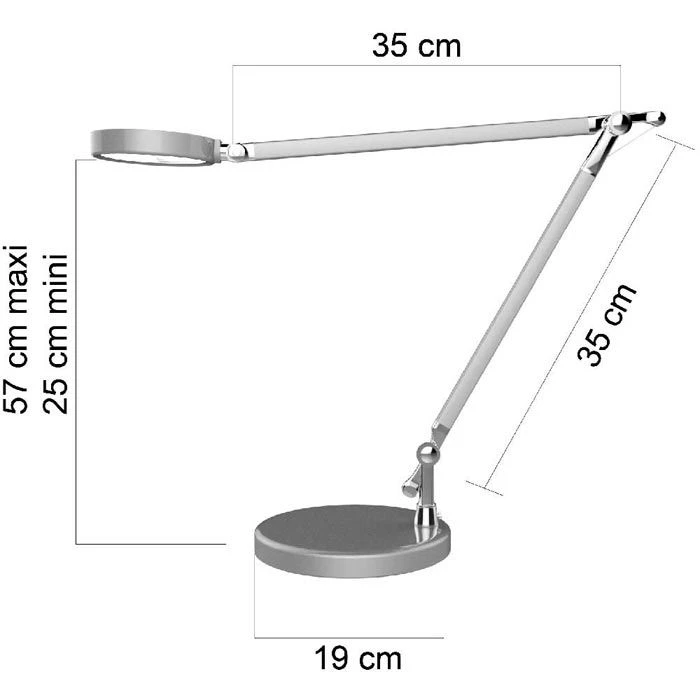 Unilux Schreibtischlampe Senza LED, Dimmbar, Silber, Standfuß 6 Unilux Schreibtischlampe Senza LED, Dimmbar, Silber, Standfuß – Bild 4